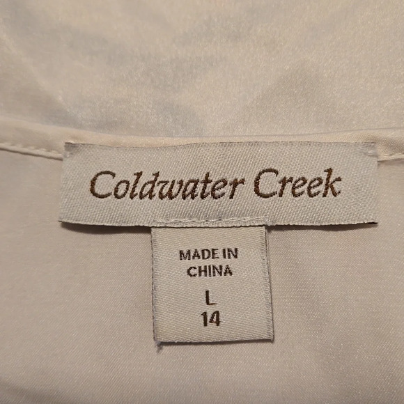 Coldwater Creek blouse with Anchor and Sequins size 14 (L)_ Flaw - Picture 6 of 8